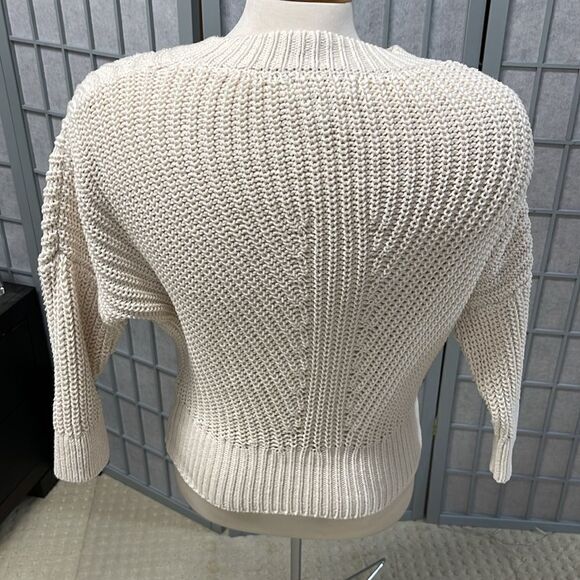 Banana Republic Cream Crew Neck Sweater - Picture 2 of 4